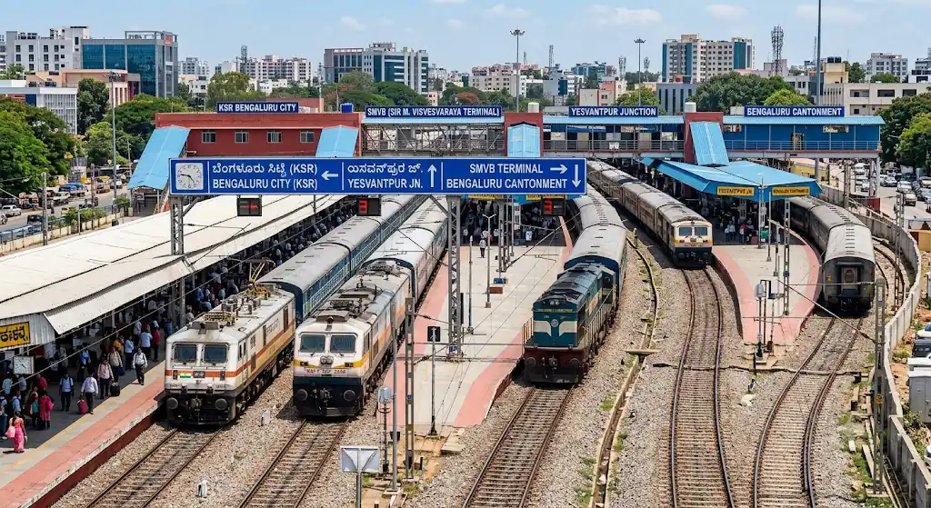 Self drive car rental at Bangalore railway station — KSR Bengaluru City Junction at Majestic, where Rental Wheelz meets arriving rail passengers